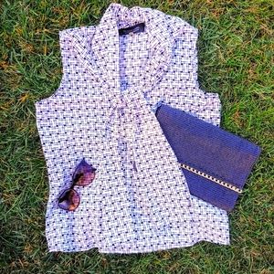 Sleeveless Bow Blouse